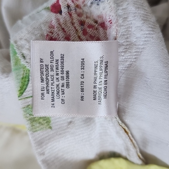 Anthropologie Elevenses embroidered floral shorts size 0 - Picture 8 of 8